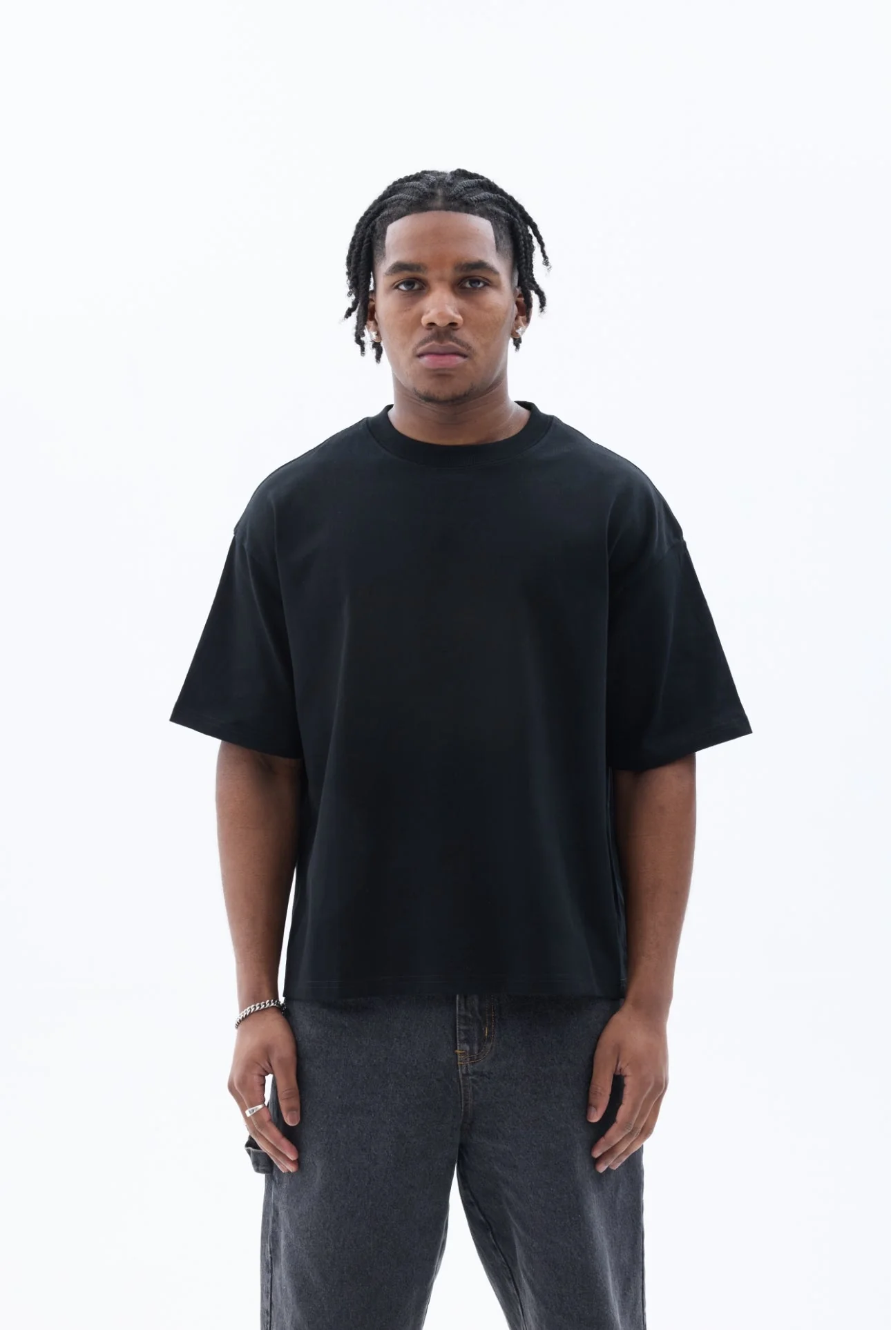 BLANCS BASICS TEE - BLACK - Image 3
