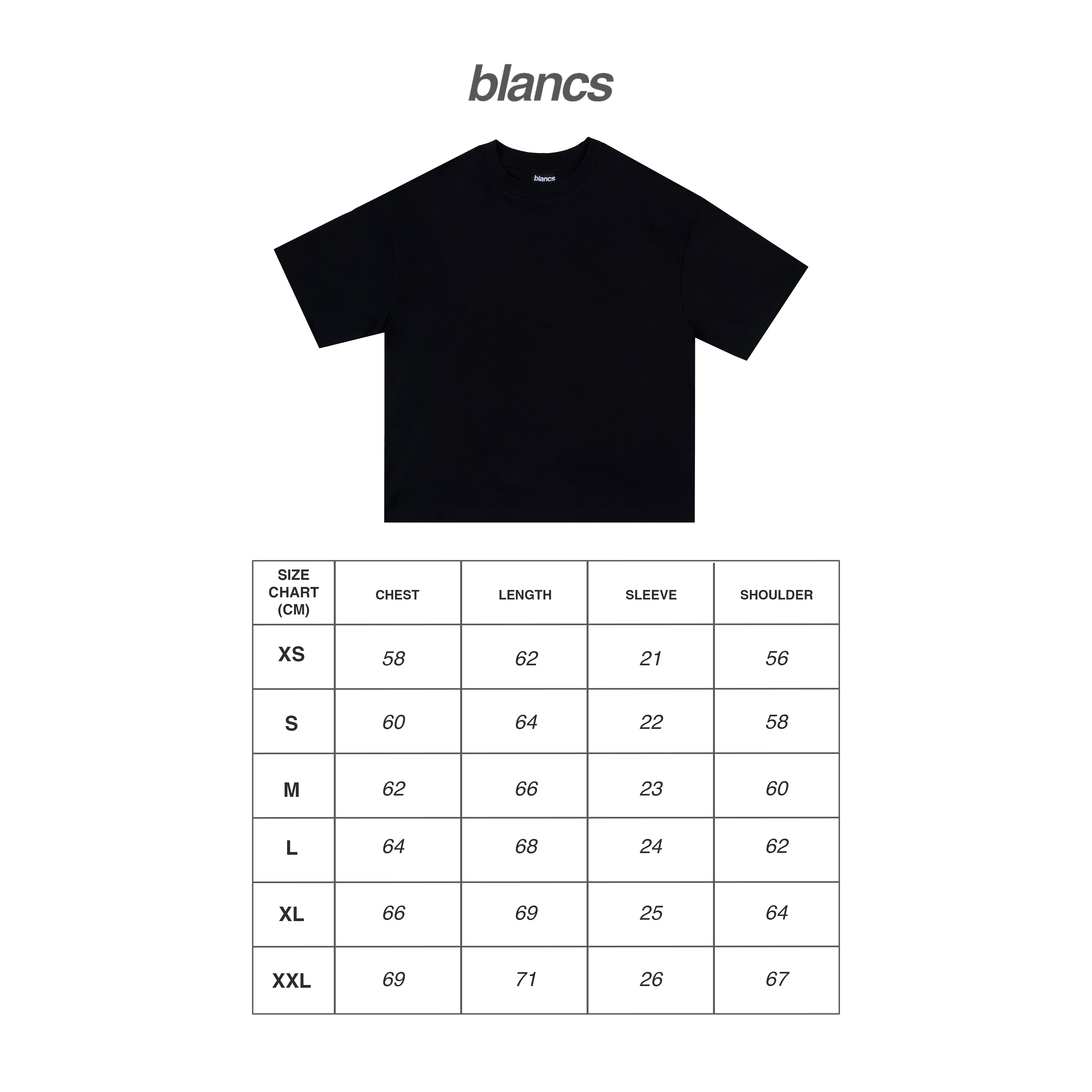 BLANCS BASICS TEE - BLACK - Image 6
