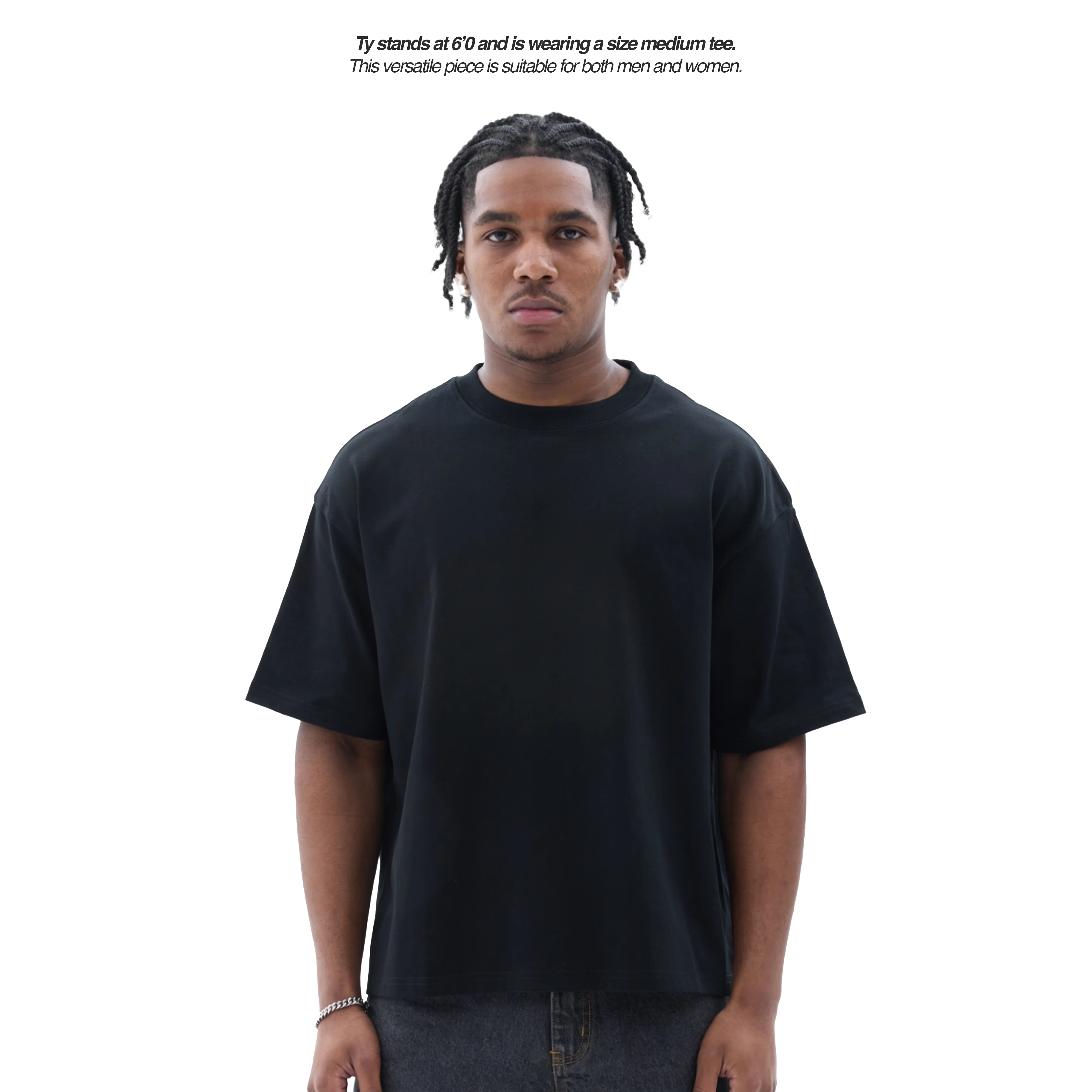 BLANCS BASICS TEE - BLACK - Image 7