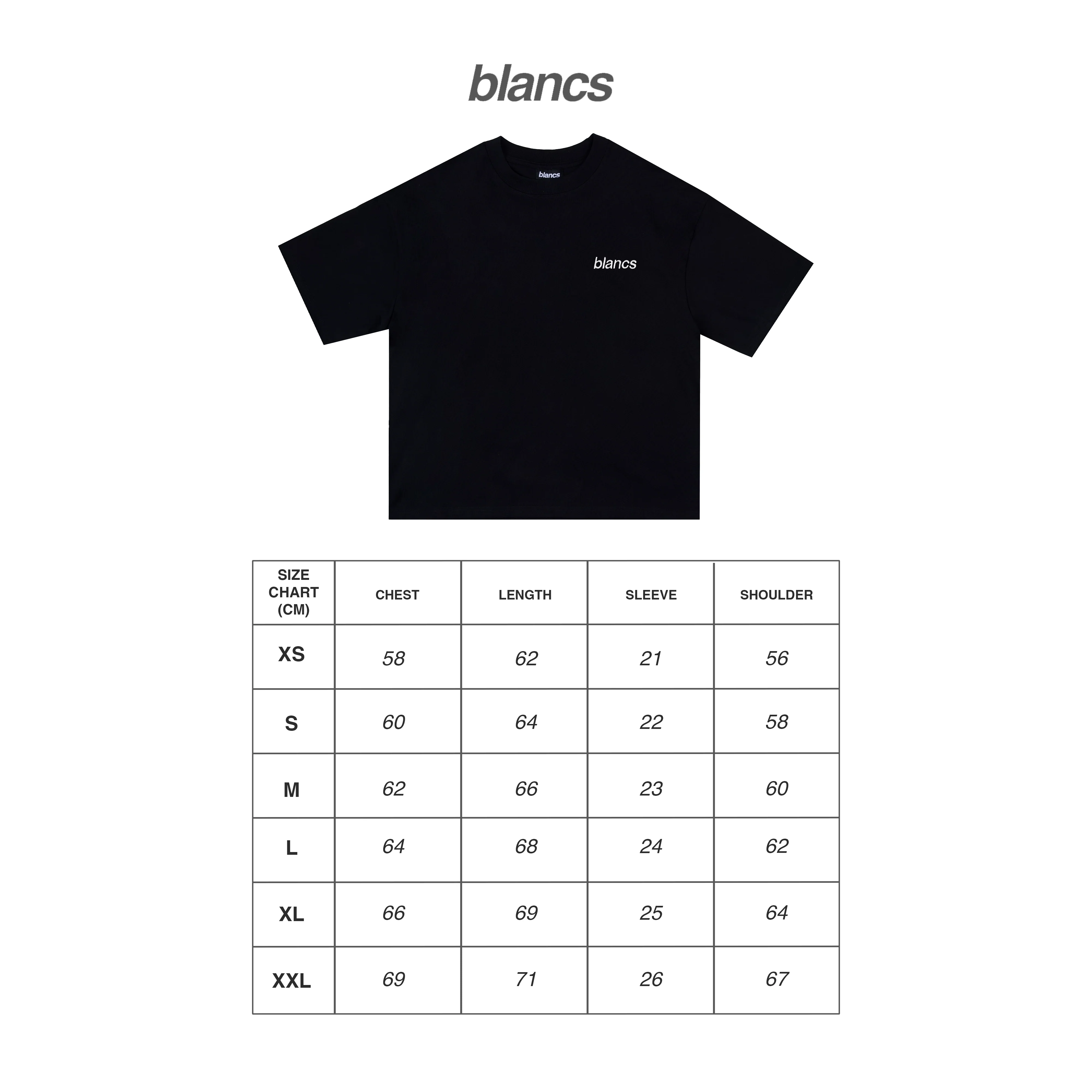 BLANCS CLASSIC LOGO TEE - BLACK - Image 9