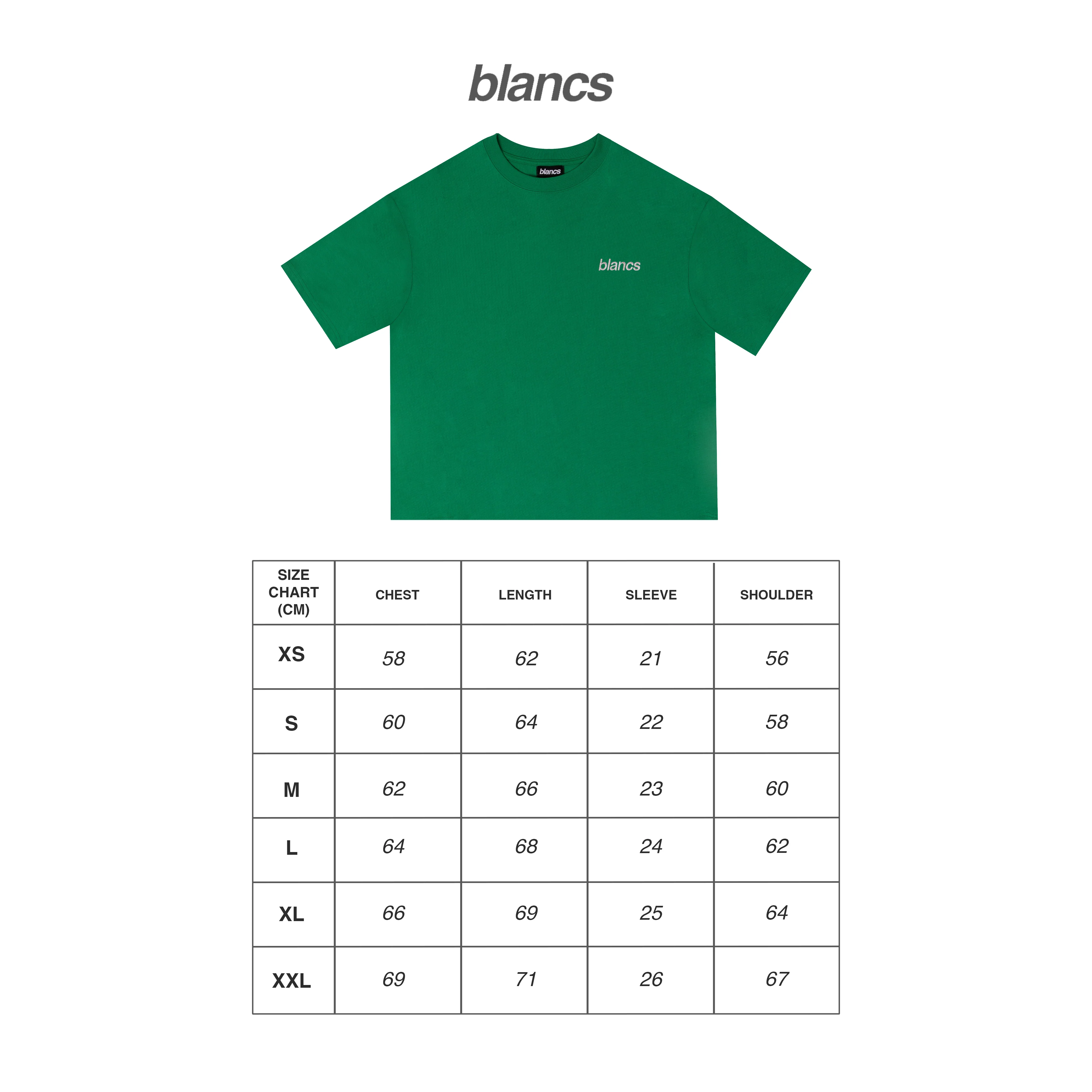 BLANCS CLASSIC LOGO TEE - GREEN - Image 7