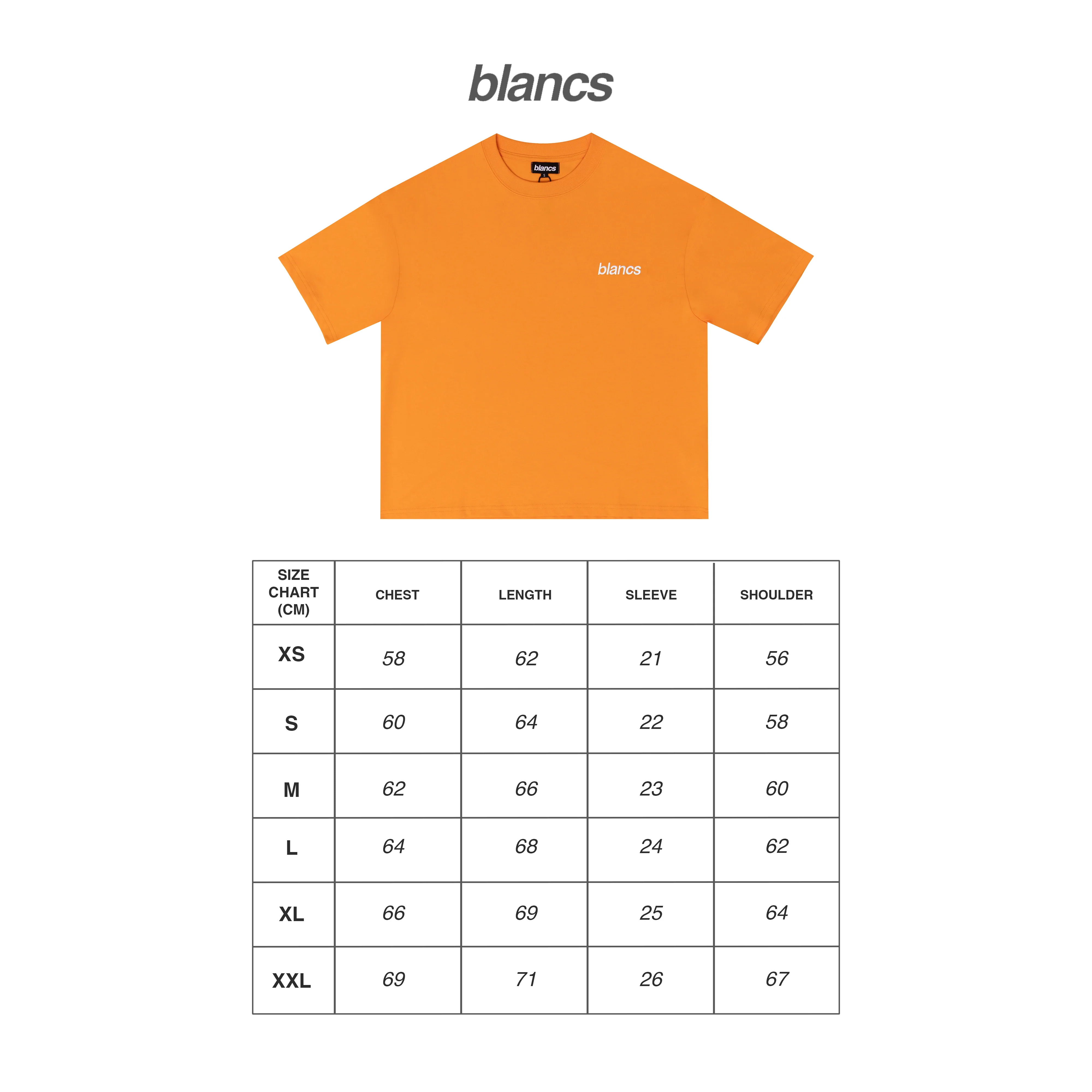 BLANCS CLASSIC LOGO TEE - ORANGE - Image 6