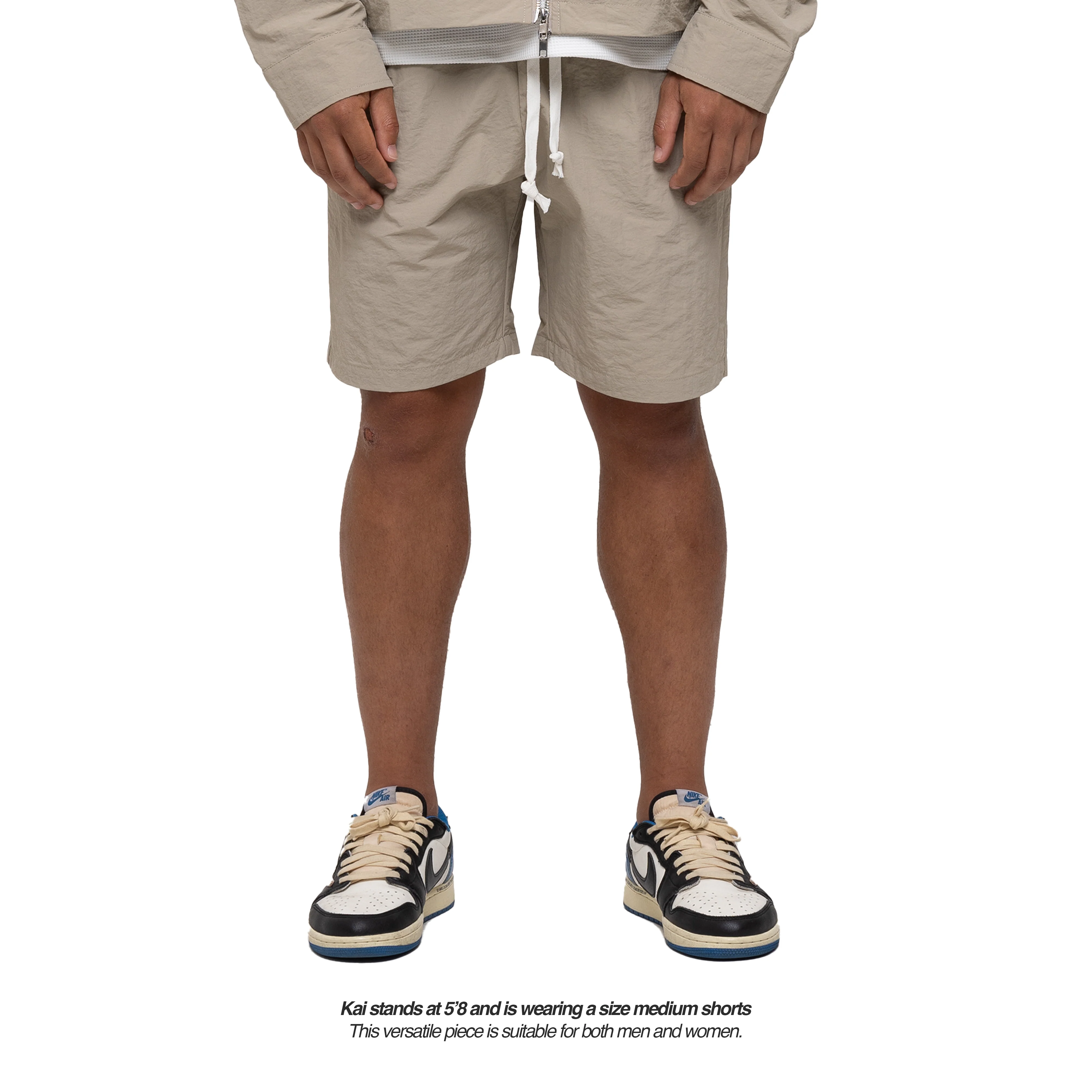 BLANCS NYLON SHORTS - BEIGE - Image 3