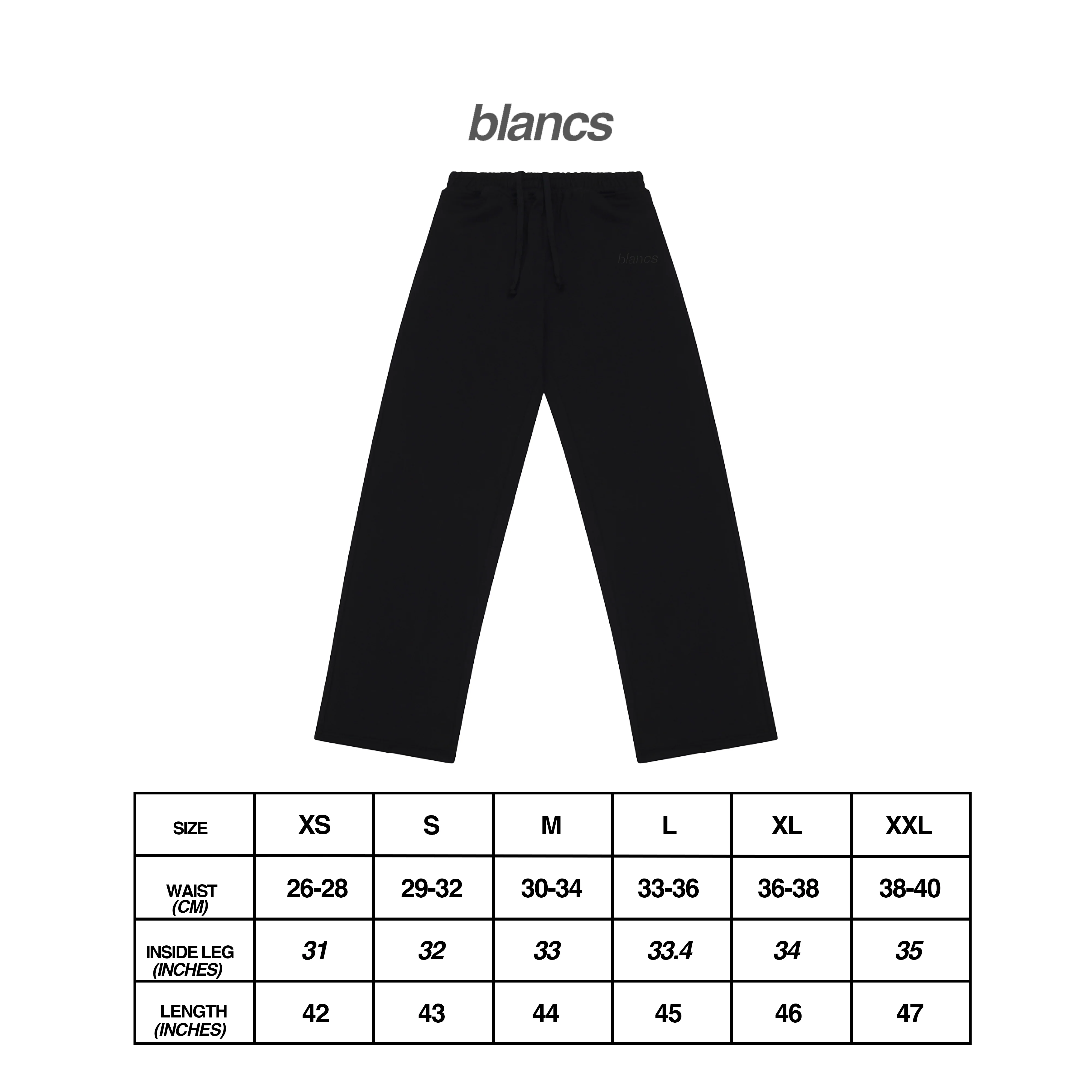 BLANCS WAFFLE KNIT JOGGERS - BLACK - Image 3