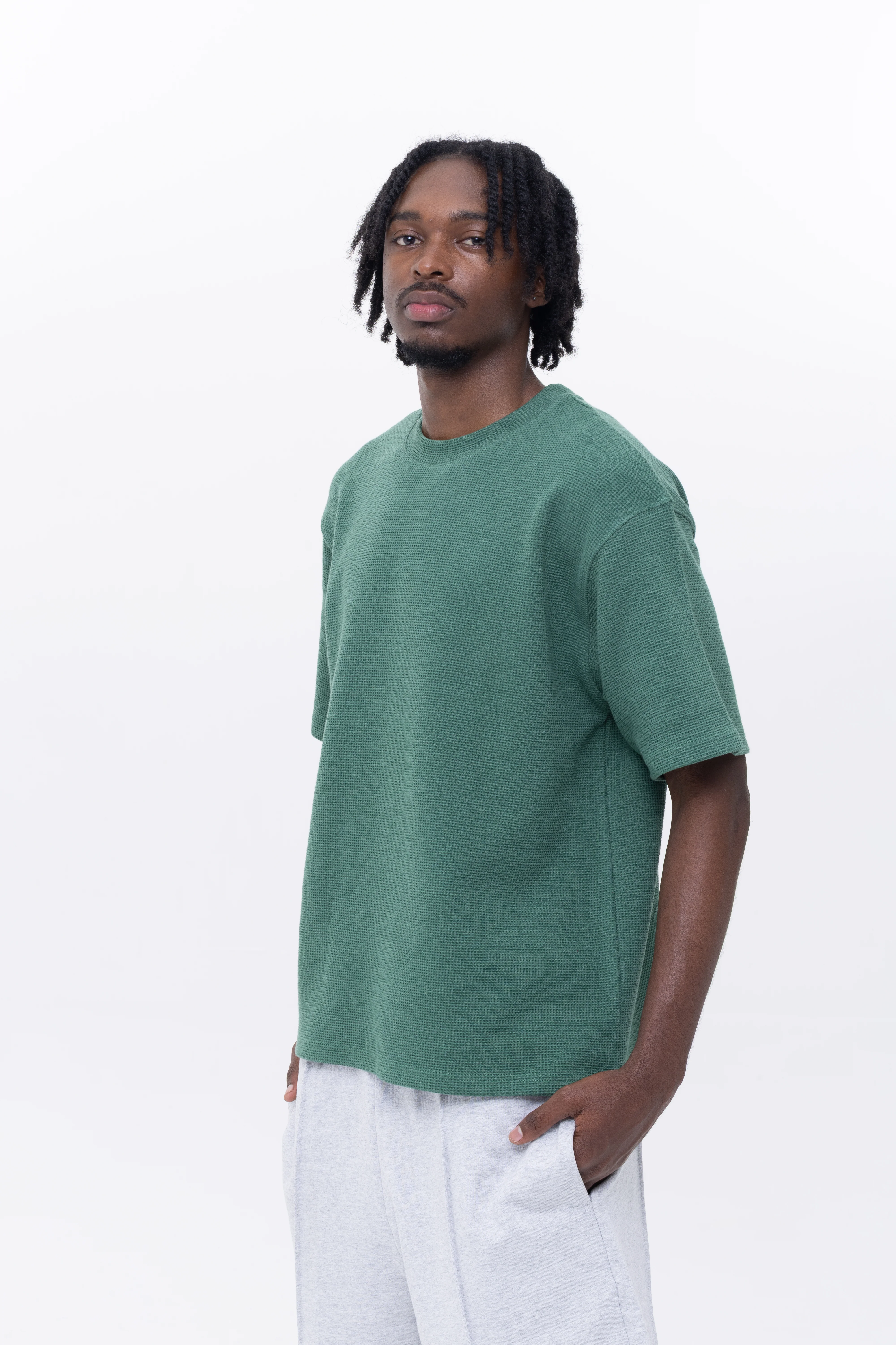 BLANCS WAFFLE KNIT S/S - GREEN - Image 5