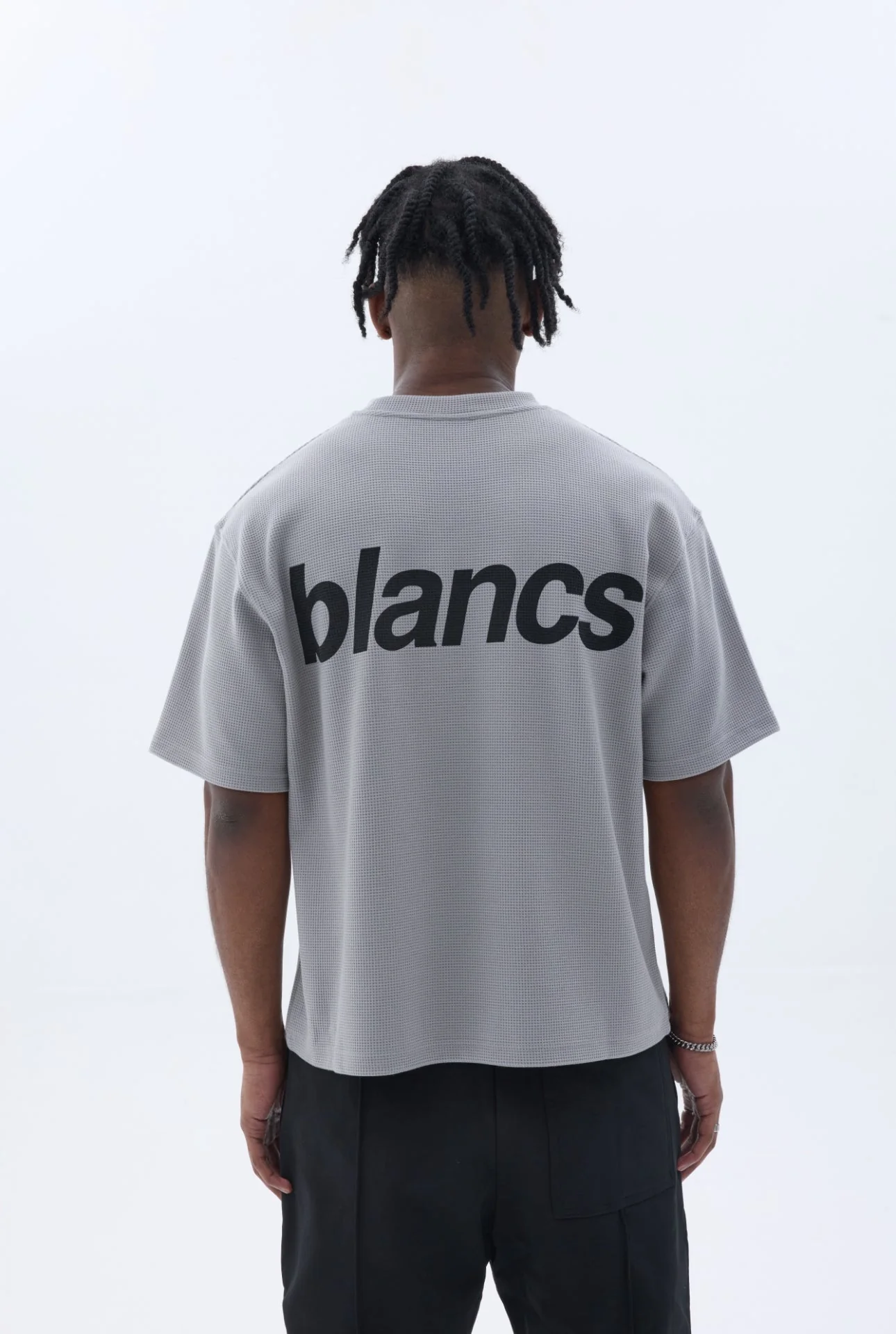 BLANCS WAFFLE KNIT S/S - GREY - Image 3