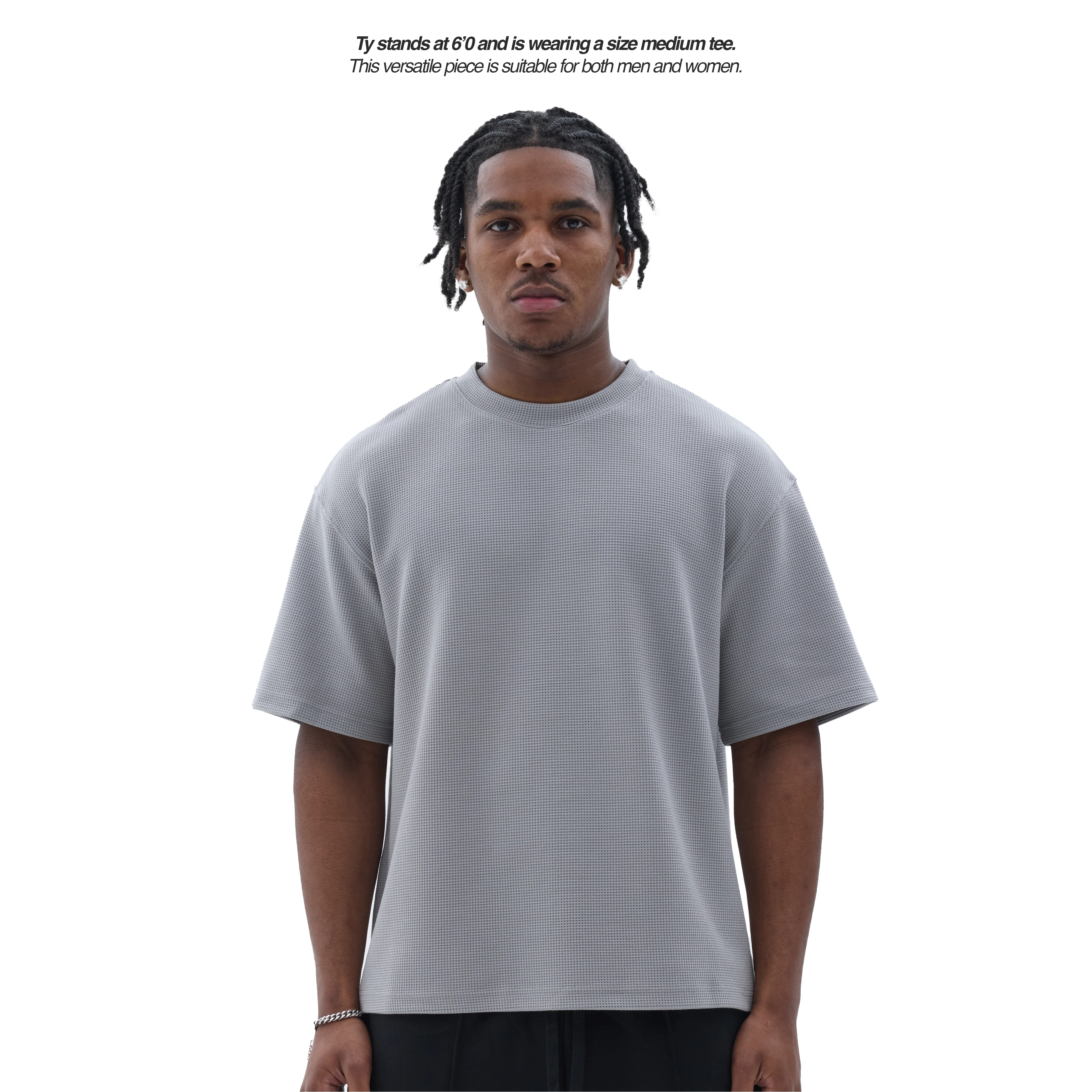 BLANCS WAFFLE KNIT S/S - GREY - Image 7