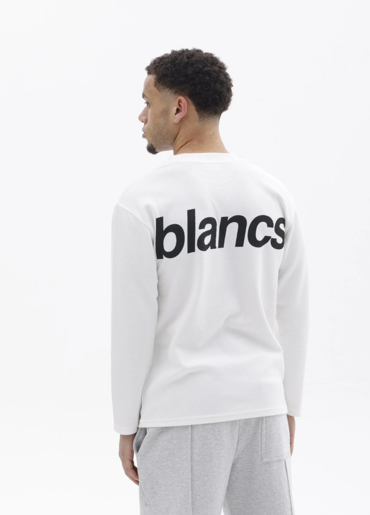 BLANCS WAFFLE KNIT L/S - WHITE - Image 3