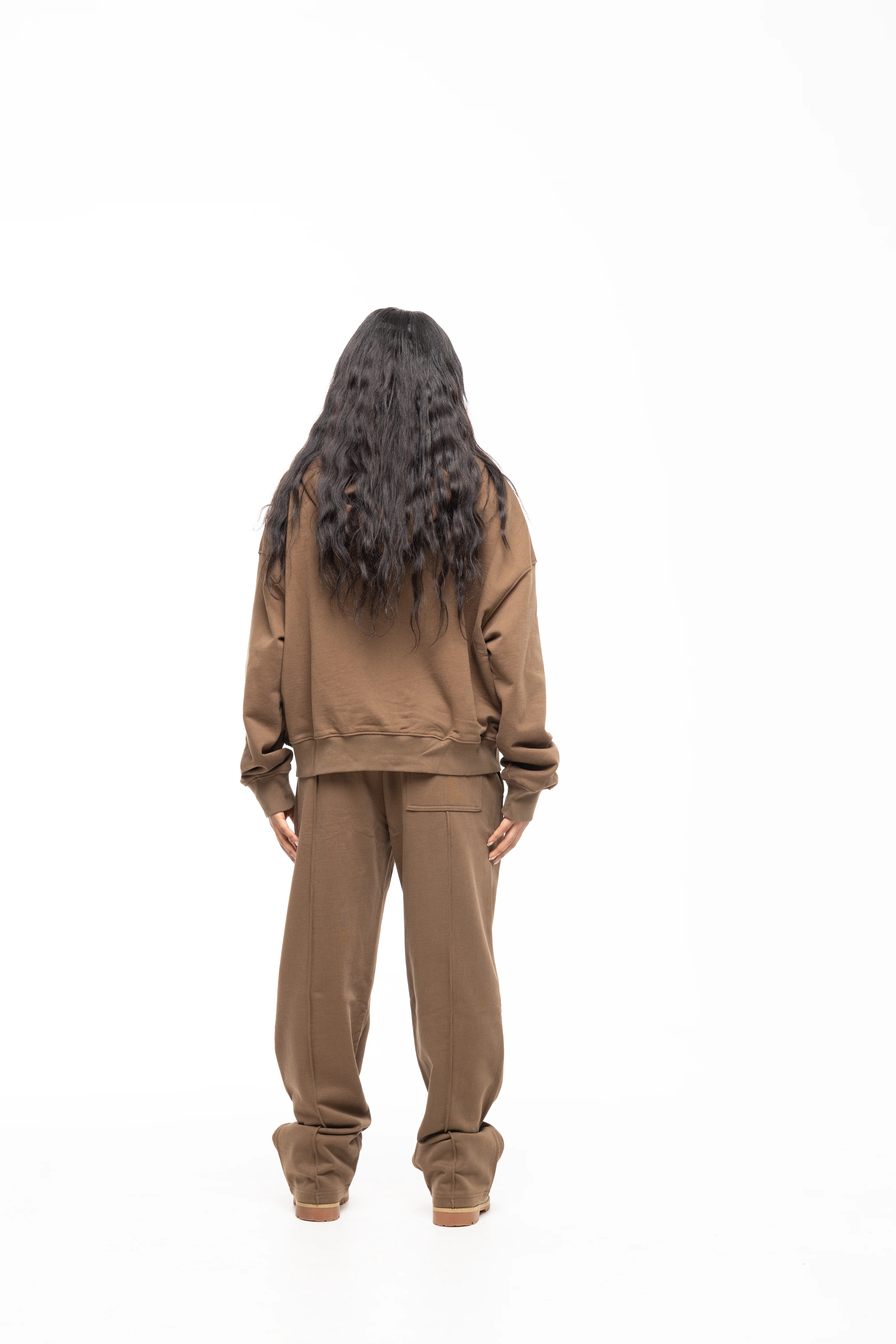 BLANCS ZIP HOODIE - BROWN - Image 4