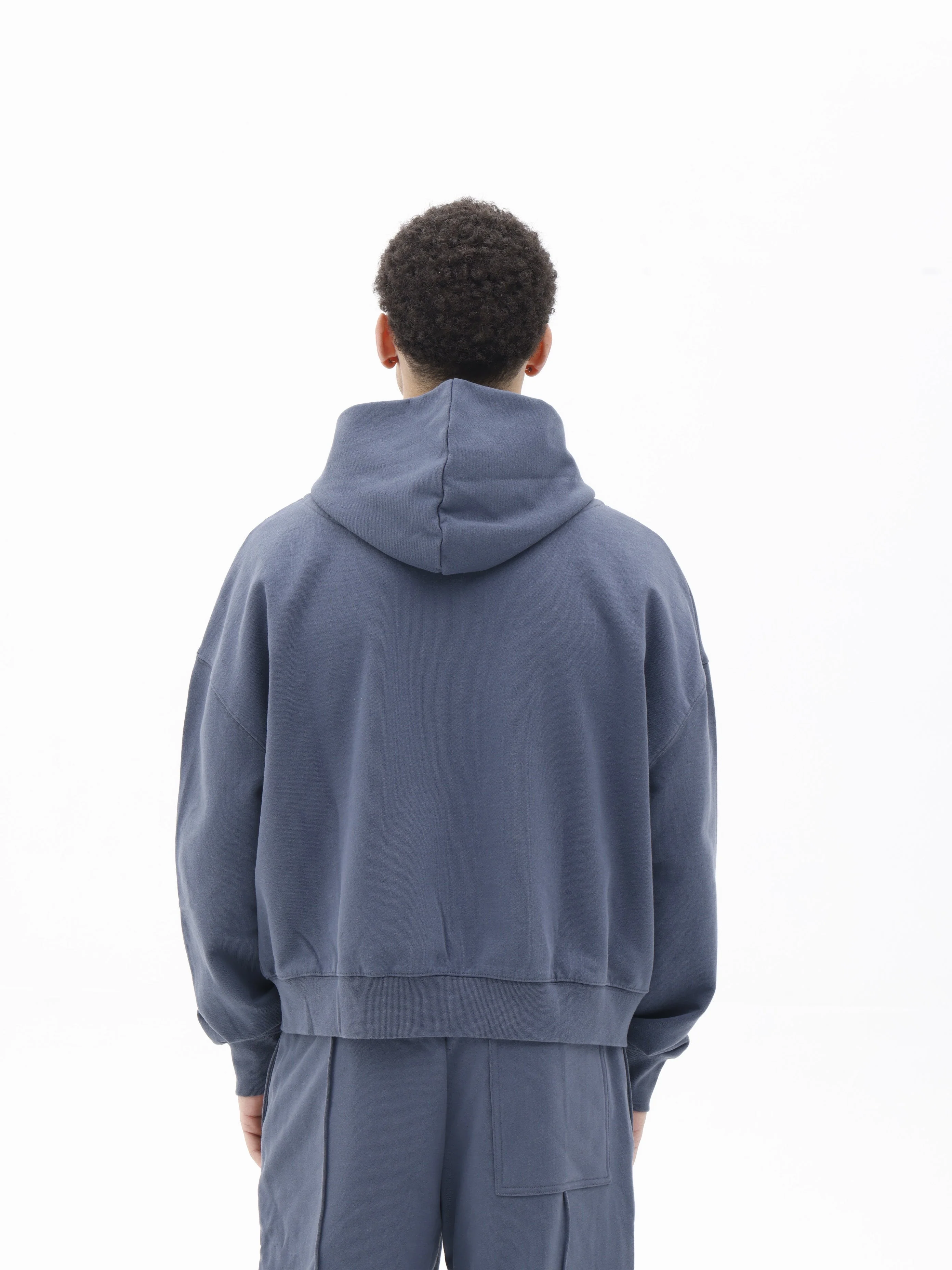 BLANCS ZIP HOODIE - NAVY - Image 4