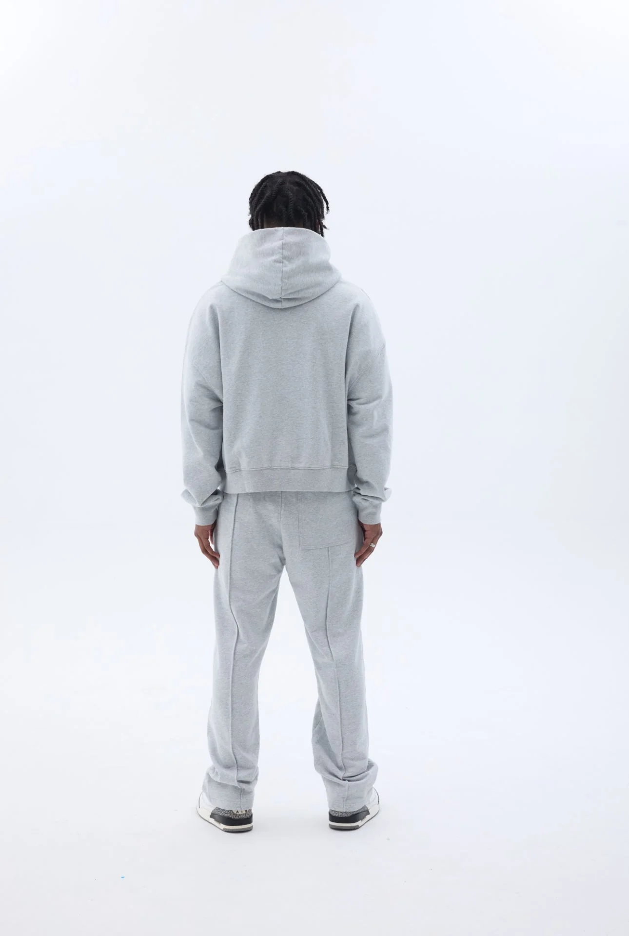 BLANCS ZIP HOODIE - GREY - Image 4